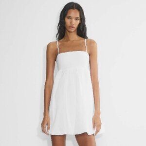 Aritzia Sunday Best Elio Poplin Mini Dress White XS NWT